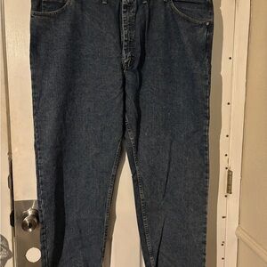 Wrangler Men's Denim Blue Jeans Relaxed Fit Size 46x30 Like New